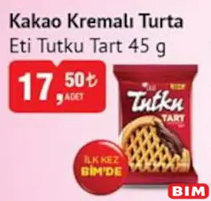 ETİ TUTKU TART KAKAO KREMALI TURTA 45 G